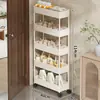 Prateleira de Armazenamento Traseira para Porta de Banheiro Vão Estreito do Banheiro Carrinho Pequeno Ultrafino Vão do Vaso Sanitário Muito Estreito Armário de Armazenamento de Chão Multi-Camadas