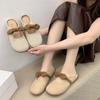 Mules Femininas de Solado Macio, de Calçar, com Laço, Novos Sapatos Baixos Primavera/Verão 2026 para Uso ao Ar Livre
