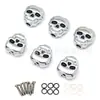 Manija de Perilla de Guitarra Acústica Calavera de Metal Perilla de Cuerda Tapa de Perilla Manija Hebilla de Cuerda para Llevar en la Mano Halloween