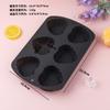 6 incluso molde de silicona con forma de corazón de amor para postre, mousse, pastel, azúcar, chocolate, molde de silicona, jabón, pudín, molde para hornear