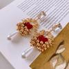 Pendientes de Lujo Ligero Medusa Retrato de Ángel Geométricos Redondos Pendientes Moda 2026 Joyería al por Mayor para Mujeres