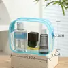 Bolsa de Cosméticos Transparente de PVC Neceser Versión Vertical Completamente Transparente Bolsa de Almacenamiento de Gran Capacidad Portátil para Viaje Neceser al por Mayor