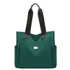 Bolsas de Outono e Inverno para Mulheres, Nova Bolsa Tote de Tecido Oxford, Grande Capacidade, Bolsa de Mão Feminina Cor Sólida Retrô, Bolsa para o Dia a Dia para Mulheres