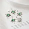 Accesorios colgantes de piedra de girasol y ojo de gato transfronterizos europeos y americanos exquisitos, accesorios para collares DIY hechos a mano, pendientes sencillos
