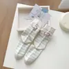 25 Meias Listradas Novas Outono e Inverno Meias Femininas até a Panturrilha Meias de Algodão Sem Costura até a Panturrilha Ins Tendência Moda Simples Meias Longas Femininas