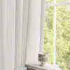 Cortinas Estilo Francés Translúcidas pero Opacas para Dormitorio, Cortinas de Lino Color Crema Estilo Japonés para Balcón, Cortinas Visillo para Ventana Saliente de Sala de Estar
