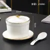 Olla de Cerámica para Estofado con Tapa, Olla de Cerámica Impermeable para Estofado, Olla de Estofado para una Persona, Olla Pequeña de Estofado Comercial, Olla de Estofado, Olla de Estofado para Nido de Pájaro