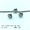 Pulsera Popular Hecha a Mano DIY Transfronteriza Serie Navideña Cuentas Espaciadoras de Agujero Grande Cuentas Sueltas Plata Antigua Muñeco de Nieve Cuentas de Agujero Grande