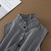 Outono e Inverno Gola Falsa Infantil Versátil Gola Falsa Suéter Decorativo Pied de Poule Gola Folha de Lótus Primavera Outono e Inverno Camisa Gola Falsa