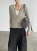 Suéter de Punto Taochuan Diseño Simple de Dos Piezas Manga Larga 26 Otoño para Mujer Top Versátil de Bloques de Color YL209