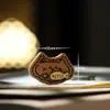 Acarigüa y Madera de Azufaifo Talla Dibujo Lineal Cara Sonriente Dibujos Animados Gato Accesorios DIY Pulsera Tejida a Mano Collar Accesorios de Artesanía