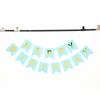 Decoración de Bandera de Fiesta de Cumpleaños Transfronteriza Bandera Cola de Pez Lámina Dorada Banner de Letras Feliz Cumpleaños Decoración de Guirnalda Cola de Pez