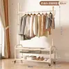 Cabide portátil e multifuncional para uso doméstico, varal simples para secar roupas em ambientes internos, cabide de chão para roupas e chapéus para quarto