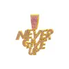 Hip-Hop para Mujer Nunca Te Rindas Collar de Dos Colores Nunca Te Rindas Accesorios de Moda Geniales Joyería de Venta Caliente Transfronteriza