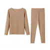 Conjunto de Ropa Interior Térmica para Niños De Rong Ropa y Pantalones de Invierno Otoño para Niños Mayores, Clase A, Forro Polar, Engrosado, 10A Antibacteriano