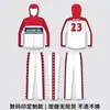Conjunto deportivo con cremallera completa personalizado con patrones personalizados para estudiantes, conjunto de atuendo de rendimiento estampado para club deportivo casual