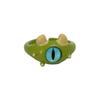 Anillo de monstruo de gato negro divertido para mujer, diseño de nicho, estilo moderno, anillo de personalidad, anillo de cola para novia y pareja.