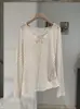 KEKEZOON Camisa Base de Manga Larga con Cuello Redondo y Lazo, Cintura Plisada Ajustada, Camiseta Superior Venta al por Mayor 8738