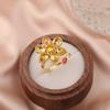 Anillo de Flor Colorida de Cristal Shijia Ldyllia Joyería Dopamina de Gema Lujo Accesible Joyería Transfronteriza Estilo Dulce y Fresco