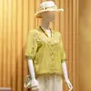 Roupas femininas para pessoas de meia-idade e idosas, conjunto de roupa de verão para vovó, blusa de manga curta da moda para mães e calças de perna larga, roupas para senhoras idosas