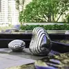 Acero Inoxidable Gota de Agua Piedra de Guijarro Escultura Metal Espejo Personalizado Mesa de Café Silla Decoración Exterior Adornos en Stock