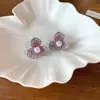 Pendientes de Flor de Diamante y Perla con Aguja de Plata Vintage Medieval Pendientes Estilo Palacio Retro Lujo Accesible Pendientes de Gama Alta