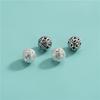 Plata Esterlina S925 Retro Cuentas Redondas Xiangyun Cuentas Separadoras Cuentas Sueltas DIY Hecho a Mano Abalorios Cuerda Trenzada Pulsera de Perlas de Cristal Accesorios