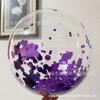Transfronterizo bola de ondas de lentejuelas de papel de aluminio de color transparente alto de 18 pulgadas decoración de boda fiesta de cumpleaños diseño fotográfico