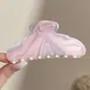 Presilha de Cabelo com Toque de Luxo, Presilha Grande de Tubarão para a Parte de Trás da Cabeça, Grampo de Cabelo com Laço para Penteados Presos, Adequado para Cabelos Grossos