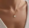 Moda Transfronteiriça Novo Pingente Joia Mais Vendida Colar Cruz Redonda Irregular com Gotejamento de Óleo Versátil e Simples