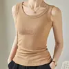 Top acanalado sin mangas personalizable para mujer - Prenda de verano o capa base, oculta los rollitos laterales, top base adelgazante