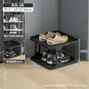 Zapatero Simple Entrada de Puerta Hogar Dormitorio Almacenamiento Multicapa Artefacto Ahorro de Espacio Pequeño Estrecho Mini Hueco Alquiler Zapatero