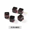 Jingdian jóias naturais pombo vermelho sangue morango cristal quadrado faça você mesmo jóias pulseira pingente quadrado açúcar contas soltas acessórios atacado