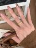 Anillo de Plata de Ley S925 Mismo Estilo Espiga de Trigo para Mujer Nicho Lujo Ligero Ramas Doradas y Hojas de Jade Pendiente de Oreja Paz Nueva Moda China Estilo Antiguo Medio