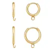 Acessórios para Joias DIY Argolas de Orelha Douradas de Aço Titânio com Argolas Lisas Abertas Acessórios de Brinco Versáteis Venda por Atacado