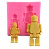 Lutando Grande pequeno tamanho Robô Modelagem Molde de Bolo DIY Silicone Fondant Ferramenta de Assar Molde de Gelo Sabão Ovo