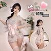 Kimono Japonés Bordado de Tres Piezas para Chica de Paja Traje Kimono Estampado Transparente Lazo Japonés Bata Sexy 1592
