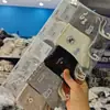 Estilo Novo de Outono Listrado com Letras de Desenho Meia de Cano Médio Alta Elasticidade Cinza Colorido Estilo College Esportivo Casual Meias de Algodão para Homens e Mulheres