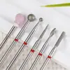 Conjunto Combinado de 6 Cabeças Polidoras de Unha Emery Quartzo Polimento de Unha Frontal Tratamento de Cutícula Broca