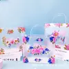 Bolsa Tote Transparente de Plástico PP Fosco Bolsa de Presente de Noivado de Alto Padrão Embalagem de Presente de Aniversário de Bebê Bolsa de Presente