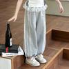 Pantalones Casuales de Otoño para Niñas 2026 Nuevo Estilo con Adorno de Encaje y Diseño de Dibujos Animados en la Cintura, Elegantes Pantalones de Uso Diario