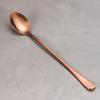 Cuchara de cóctel de mango largo Serie 1010 Acero inoxidable Cuchara para hielo con punta redonda puntiaguda para té de leche y revolver bebidas Vajilla chapada en titanio