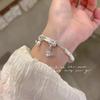 Pulseira de Brocado com Flores Feminina Borboleta Pulseira de Estudante Presente para Mãe Dia dos Namorados
