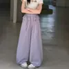 Pantalones de pierna ancha para niñas con flecos, Nuevo estilo de verano 2026, Pantalones de encaje con curva al aire para niños medianos y grandes, Pantalones largos ligeros para estudiantes al aire libre