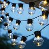 Fio de luz LED à prova d'água para exterior, lâmpada de bola solar, lâmpada de lâmpada, layout de pátio, lâmpada suspensa para toldo de acampamento, lâmpada decorativa