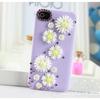 Accesorios de belleza para teléfono móvil DIY girasol 9 mm pequeña margarita resina flor accesorios pegatina material diamante