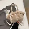 Bolsas Bolso Cruzado Nuevo Bolso Relleno para Mujer Bolso Cubo Plegable Portátil Casual Gran Capacidad Hombro Único Debajo del Brazo Bolso Peludo