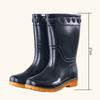 Botas de lluvia para mujer, zapatos de agua de caña media, zapatos de protección laboral, zapatos de goma, zapatos de lluvia, zapatos de lluvia de terciopelo cálido, al por mayor, zapatos de limpieza para mujer, zapatos de chef, botas de lluvia