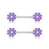 Amazon caliente nuevo mariposa de amor 6 pares anillo de pezón traje de perforación combinación joyería de clavo de pezón de acero inoxidable europeo y americano