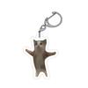 Pingente Nicho Personalidade Gato Feliz Fofo Gato Banana Alto Valor de Cor Acrílico Pendurado Escultura de Areia Chaveiro para Presentear